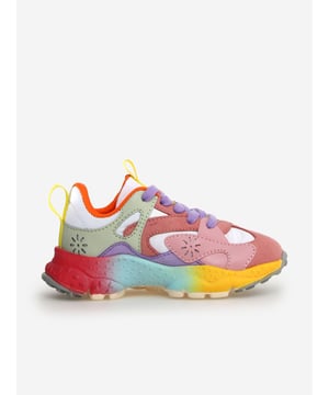 Introducing the exquisite Kids Saburo Trainers by Flower Mountain, a dazzling addition to any young wardrobe for AW2024. Crafted with precision, these multicoloured trainers amalgamate luxe and playfulness, perfect for boys and girls alike. Key features include Vibrant Design Radiant hues meet modern style, ensuring your child shines in every step. Supreme Comfort Engineered for little feet, offering support ease during play. Durable Quality Constructed from premium materials to withstand youthful adventures.Elevate their style with Flower Mountain's latest creation!