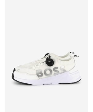 Elevate your young gentleman's footwear collection with the BOSS Boys Logo Trainers in White. Perfectly poised for SS2025, these trainers blend luxury with practicality. Here's why they're essential Chic Design Impeccably white with a subtle logo embellishment, offering a polished look. Superior Comfort Crafted with soft, high-quality materials ensuring all-day comfort. Versatile Style Complements both casual and formal boy's attire, making them supremely versatile.Upgrade to BOSS for unmatched elegance functionality. Add to your cart today!
