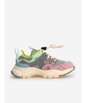Flower Mountain combine vibrant imagery with beautiful, eco-friendly properties. These Yamano 3 Junior multicoloured trainers are engineered in the finest high quality. The uppers are crafted from colourful technical fabric, showcasing contrasting colourful suede panels with stylish flower detailing. They also showcase ultra-light rubber soles with a toothed tread and leopard print hair calf detailing. Perfect for trekking up mountains and other sturdy activities. Trekking Laces With Reinforced Flower Eyelets Antibacterial Cork Insole Technical Fabric and Suede Upper Leather Lining Removable Insole
