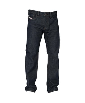Vaqueros Diesel Larkee-X R09HP, Vaqueros azul oscuro, 100 % algodon, pernera recta, insignia de la marca, insignia de la marca Diesel