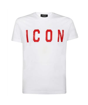 This Dsquared2 ICON Red Print White T-Shirt combines bold style with premium comfort. Crafted from 100% high-quality cotton, it offers a soft, breathable feel perfect for everyday wear. The striking red print on crisp white fabric makes a confident fashion statement, ideal for those who want to stand out effortlessly. Designed for men who appreciate both luxury and casual style, this T-shirt pairs easily with jeans or shorts for a versatile look. Elevate your wardrobe with this iconic piece that blends contemporary design with lasting comfort