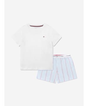 Introducing the Tommy Hilfiger Kids Short Pyjama Set in Multicolour - every child's dream for stylish bedtime comfort. Especially crafted for SS2025, these pyjamas promise to mix fun with function in your little one's wardrobe. Features include Vibrant Multicolour Design Captures the lively spirit of youth with eye-catching hues. Luxuriously Soft Ensures a comfortable night's sleep with soft, premium fabric. Versatile Style Ideal for boys and girls alike, blending seamlessly with any bedroom aesthetic.Perfect for both slumber and lazy weekend mornings. Order yours today!
