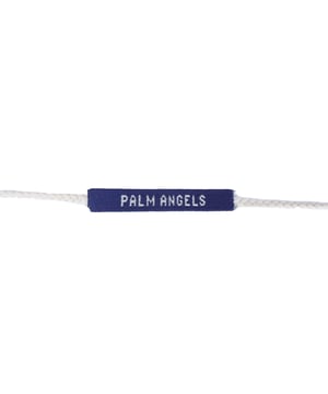 Marke: Palm Angels. Polyester. Geknoteter Riemen. Design: Kontrast, Logo, bedruckt, Aufschrift, Zweifarbig, Gewebte Auswirkung. Verpackung: Im Karton.