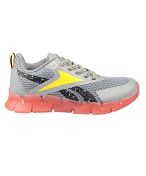 Marke: Reebok. Obermaterial: Stoff. Futterstoff: Synthetischer Stoff. Einlegesohle: gepolstert, Synthetischer Stoff. Mittelsohle: LED-Lichter, Synthetischer Stoff. Laufsohle: Gummi. Ösen: 5. Gepolsterter Knöchel, Gepolsterter Schaftrand, Gepolsterte Zunge, Anziehlasche. Absatz: Flach. niedrig geschnitten. Design: Kontrast, Logo. Zehenstil: Rund. Figur: Blippi. Elastisch, Stretch-Spitze.