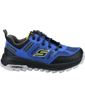 Obermaterial: Leder, Netzmaterial, Synthetischer Stoff. Marke: Skechers. Futterstoff: Weich. Einlegesohle: luftgekühlt, gepolstert, Memory-Schaum. Mittelsohle: Leicht, Mit Form-Details, Stoßdämpfend. Laufsohle: Goodyear, Gummi, Traktionsgriff. Zum Schnüren. Fersen-Schlaufe, Fersen-Auflage, Seitliche Auflagen, Zehen-Auflage. Absatz: Flach. Nähte: Overlay. Design: Kontrasteinsatz, Logo. Stil: Wandern/Hiking.