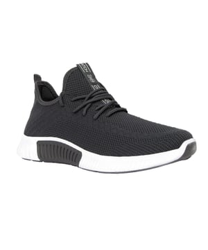 Marke: Crosshatch. Obermaterial: Flyknit, Stoff. Futterstoff: Stoff. Laufsohle: Synthetischer Stoff. Ösen: 4. Gurtband mit Markenlogo, Anziehlasche. Absatz: Flach. niedrig geschnitten. Design: Unifarben. Zehenstil: Rund. Zum Schnüren.