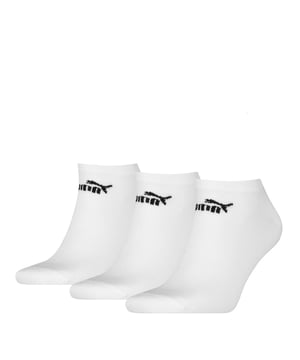 3er-Pack. 72% Baumwolle, 26% Polyester, 2% Elastan. Marke: Puma. Design: Logo. Gewebetechnik: Abriebfest, Ventiliert. Zum Fußgelenk. Verpackung: Kartenaufhänger. Bündchen: Elastisch,  Druckfrei.