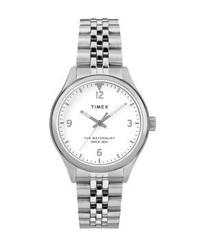The Ladies Waterbury Watch TW2R69400 from Timex is a great example of why the Timex range has become so popular. Suitable for most occasions/pursuits it's hard to find a reason why the Ladies Waterbury Watch TW2R69400 shouldn't be high up on your shopping list. Of course the Timex Ladies Waterbury Watch comes in it's original packaging, making it an ideal gift.  Dimensions (cm): 10x4x6