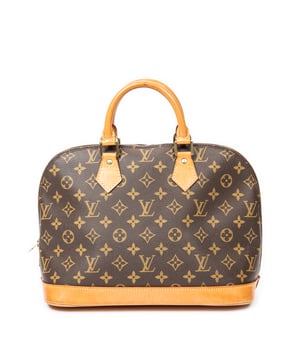 Louis Vuitton Tassen Alma PM Handtas in de Bruin Gecoat canvas in de Gouden Messing  hardware. Het product is in In Zeer Goede Staat (AB).
  Afmetingen: 29x23x15 cm 
  Inclusief accessoires: None
  Opmerkingen over de buitenkant: Lichte krassen op het leer aan de onderkant
  BrandCo Paris vindt zeldzame artikelen in de beste staat voor ongelooflijke prijzen. Het is de moeite waard om geduldig te zijn! Koop met vertrouwen: alle artikelen van BrandCo Paris worden zorgvuldig geselecteerd en geverifieerd door ons team van experts.

  Alle artikelen worden geleverd met een certificaat van echtheid en verpakt door BrandCo Paris.

  Classificatietabel voor de conditie van het artikel:

  N (als nieuw)
  AA (perfecte staat)
  A (uitstekende staat)
  AB (zeer goede staat)
  B (goede/redelijke staat)