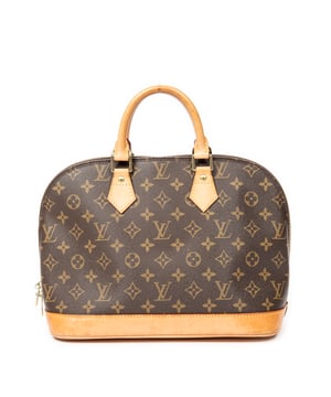 Louis Vuitton Tassen Alma PM Handtas in de Bruin Gecoat canvas in de Gouden Messing  hardware. Het product is in In Zeer Goede Staat (AB).
  Afmetingen: 29x23x15 cm 
  Inclusief accessoires: None
  Opmerkingen over de buitenkant: Watermerken op vachetta, licht geschaafde biezen
  BrandCo Paris vindt zeldzame artikelen in de beste staat voor ongelooflijke prijzen. Het is de moeite waard om geduldig te zijn! Koop met vertrouwen: alle artikelen van BrandCo Paris worden zorgvuldig geselecteerd en geverifieerd door ons team van experts.

  Alle artikelen worden geleverd met een certificaat van echtheid en verpakt door BrandCo Paris.

  Classificatietabel voor de conditie van het artikel:

  N (als nieuw)
  AA (perfecte staat)
  A (uitstekende staat)
  AB (zeer goede staat)
  B (goede/redelijke staat)
