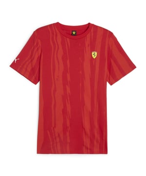 Fuel your everyday look with motorsport DNA in the Puma x Scuderia Ferrari Race Men’s T-Shirt. Designed for fans of speed and precision, this tee fuses casual comfort with iconic Ferrari styling — making it the perfect piece for both race days and relaxed streetwear.
Key Features:
Soft Cotton Fabric:

Crafted from high-quality cotton for a breathable, comfortable feel that’s ideal for daily wear.

Regular Fit Silhouette:

Offers a classic cut with room to move — not too tight, not too loose — perfect for layering or wearing solo.

Scuderia Ferrari Shield Logo:

Official Ferrari badge on the chest or sleeve proudly displays your support for the legendary Italian team.

Puma Cat Branding:

Subtle logo integration adds sporty flair while maintaining the clean design.

Crew Neck Collar:

Ribbed neckline delivers a timeless look with durable stretch and shape retention.

Minimalist Motorsport Styling:

Finished with refined graphics or piping that hint at track-side energy without overpowering the look.

Whether you're repping the Scuderia at a race, the gym, or on the streets, the Puma x Ferrari Race Tee keeps you sharp, sporty, and unmistakably fast.