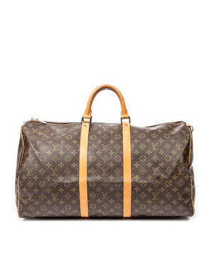 Louis Vuitton Bolsos Keepall 55 Bolsa de viaje en Marrón Lona recubierta y Latón dorado hardware. El producto esta en Muy Buenas Condiciones (AB).
  Dimensiones: 55x28x25 cm 
  Accesorios incluidos: None
  Notas de Exterior: Marcas de luz en vachetta
Notas de la correa/asa: Asas ligeramente desgastadas
  BrandCo Paris encuentra artículos raros y en las mejores condiciones a precios increíbles. ¡Vale la pena tener paciencia! Compra con confianza: todos los artículos de BrandCo Paris son seleccionados y autenticados cuidadosamente por nuestro equipo de expertos.
  Todos los artículos vienen con un certificado de autenticidad y un embalaje entregado por BrandCo Paris.
  Tabla de clasificación de la condición del artículo
  N (como nuevo)
  AA (perfecto estado)
  A (excelente estado)
  AB (muy buen estado)
  B (bueno/regular)