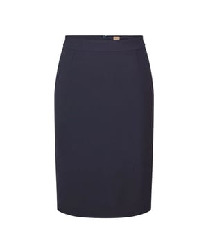 Außenmaterial (%): 96% Schurwolle, 4% Elastan. Futtermaterial (%): 56% Cupro, 44% Polyester. Design: Unifarben. Schlitz im Rücken, Rücken-Lüftung. Passform: Gerade abgeschnitten. Reißverschluss hinten. Taille: Weiter Bund.