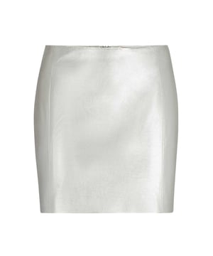 100% Polyester. Futterstoff: Gepolstert. Design: Metallic, Unifarben. Griffplatte mit Warenzeichen. Passform: Regulär. Reißverschluss hinten. Länge: Mini.