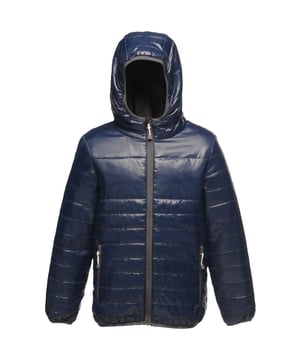 Lightweight Polyamide fabric. Durable water repellent finish. Polyester taffeta lining. Lightweight Thermo-Guard insulation. 140gsm body insulation wadding weight. Easily compressible. Inner zip guard. Stretch binding to hood opening, cuffs and hem. 2 zipped lower pockets. Insulated grown on hood. Reflective trim at lower back hem. Concealed internal side seam zipped embroidery access.