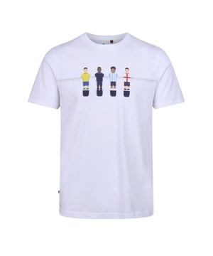100% Katoen. Stof: Jersey. Ontwerp: Rugzijde, Logo, Bedrukt. Halslijn: Crew Neck, Ribbed. Mouwtype: Korte mouwen. Zoom: Split. Zijnaden. Geschikt: Regelmatig. M: 40 in. L: 42 in.