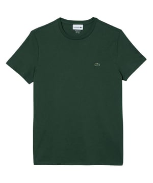 100% Katoen. Stof: Jersey, Midgewicht, Pima katoen. Ontwerp: Geborduurd logo, Effen. Halslijn: Crew Neck, Ribbed. Mouwtype: Korte mouwen. Stoftechnologie: Zacht. Rug Nek Tape. Geschikt: Regelmatig. 180gsm. XS: 35 in. S: 37 in.