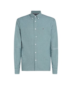 100% Katoen. Stof: Oxford Doek. Ontwerp: Geruit, Gingham, Logo. Halslijn: Knop omlaag, Collared. Sluiting: Knoopsluiting. Manchet: Geknoopt. Mouwtype: Met lange mouwen. Binnenhalsband. Geschikt: Regelmatig. XS: 36 in. S: 38 in. M: 40 in. XL: 45 in. XXL: 47 in.