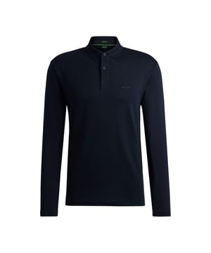 Materiaal: Katoen. Ontwerp: Geborduurd logo, Effen. Bevestiging: knop, pullover. Mouwtype: Met lange mouwen. Halsuitsnijding: Omgeslagen kraag. Stoftechnologie: Zacht. Knoopsluiting met 2 knopen. Geschikt: Regelmatig. S: 38 in. XL: 48 in. XXL: 52 in.