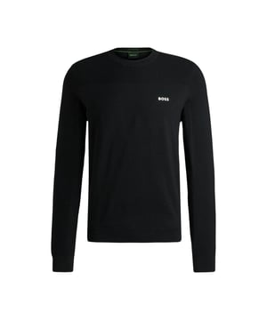 48% Polyester, 39% Schurwolle, 11% Polyamid, 2% Elastan. Gewebe: Thermoreg. Design: Logo, Unifarben, bedruckt. Gewebetechnik: Feuchtigkeitsabweisend. Rundhalsausschnitt. Langärmlig. Bündchen: gerippt. Passform: Regulär. Zum Überziehen. S: 96,52 cm. XL: 121,92 cm.