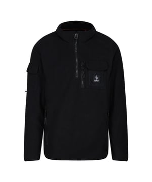 100% Polyester. Stof: Vlies. Ontwerp: Kenteken, Embleem, Eenduidig. 300gsm. Zoom: Elastisch. Manchet: Elastiek. Hals: Trechterhals. Mouwtype: Met lange mouwen. Gaaspaneel, Geweven Label. Zakken: 2 zijzakken, 1 schouderzak, 2 borstzakken, rits, klepsluiting. Sluiting: Pull Over, Kwart Rits. S: 38 in. L: 42 in.