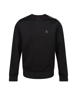 94% Polyester, 6% Elastaan. Stof: Zachte aanraking. Ontwerp: Geborduurd logo, Effen. Hem: Ribben. Halslijn: Crew Neck, Ribbed. Mouwtype: Met lange mouwen. Manchet: Ribbel. Bevestiging: Trek aan de achterkant. M: 40 in. L: 42 in. XL: 44 in. XXL: 46 in.