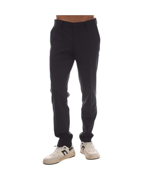 60% Scheerwol, 38% Polyester, 2% Elastaan. Ontwerp: Logo, eenvoudig. Sluiting: haak, ritssluiting. Riemlussen, platte voorkant, label. Zakken: 2 Zijzakken. Geschikt voor: Slank.