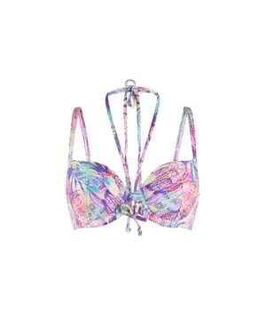 Rise & shine in dieser fantastischen Serie! Diese Modelle ziehen mit ihrem luxuriösen, strukturierten Stoff und dem goldenen Accessoire die Blicke auf sich. Der Bikini ist vorgeformt, hat verstellbare Schulterträger und Bügel. Dadurch ist dieser Bikini auch für große Größen sehr gut geeignet.