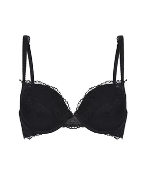 Der Push-up-BH 1400 ist einer Bestseller aus der Basics-Kollektion. Dieser äußerst beliebte BH hat eine gute und bequeme Passform und gibt einen subtilen Push-Up Effekt. In die Cups sind Gelkissen eingearbeitet, was einen natürlichen Push generiert. Darüber hinaus ist dieser BH Mit luxuriöser Spitze an den Cups versehen und hat eine Schleife als besonderes Detail