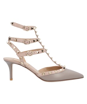 - Adjustable buckle closures
- Platinum finish studs
- Heel: 7.5cm
- 100% Goat Leather, 100% Lamb Leather
- Made in Italy