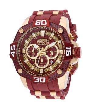 De Invicta 40866 heeft een roestvrijstalen horlogekast van 52 millimeter met een rode wijzerplaat.
Dit model wordt aangedreven door een accuraat Quartz uurwerk.
10 bar waterdicht.
Dit model is onderdeel van de Invicta Pro Diver collectie.

Inclusief 2 jaar garantie.
