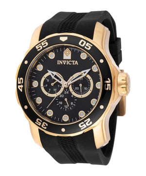 El Invicta 45720 tiene una caja de acero inoxidable de 48 millimetros con una esfera negro.
Esta modelo funciona con un movimiento de Cuarzo preciso.
Resistencia a la presión de aqua de 10 bares.
Este modelo es parte de la colección Invicta Pro Diver - SCUBA.

2 años de garantía Invicta.