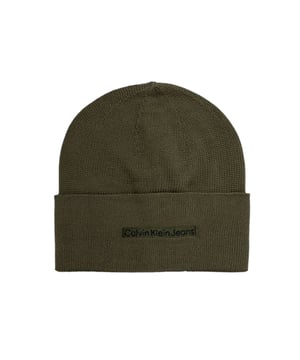 Marca: Calvin Klein Jeans.
  Genero: Hombres.
  Tipo: Gorras.
  Temporada: Otono/Invierno.
  Color: verde.
  Codigo del articulo: K50K512452.
  Composicion: 50% acrilico 50% algodon.
  Lavado: lavar a maquina a 30Â°.