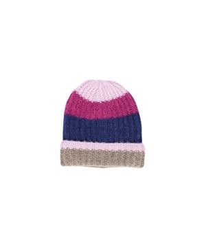 Producto: Gorra de mezcla acrilica a rayas.
  Marca: piezas.
  Genero: Mujeres.
  Tipo: gorras.
  Temporada: Otono/Invierno.
  Color: azul.
  Patron: rayas.
  Codigo del articulo: 17143898.
  Composicion: 47% acrilico 3% lycra 50% poliester.
  Lavado: lavar a maquina a 30Â°.