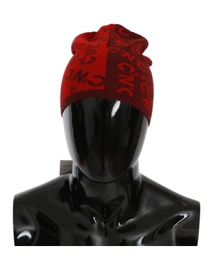 Marca: C'N'C COSTUME NATIONAL.
  Color: Rojo.
  Material: 50% lana 50% acrilico.
  Detalles del logotipo.
  Hecho en Italia.