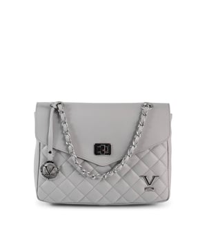 Bolso de lujo para mujer.
  Hecho de 100% cuero.
  Disenado y fabricado en Italia.
  Color gris.
  Dimensiones: 27x19x7 cm.
  Eleccion de alta calidad y lujo.