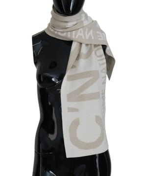 Gloednieuw met tags
  100% Authentiek CNC KOSTUUM NATIONAL sjaal wrap
  Geslacht: Vrouwen
  Kleur: Beige Wit
  Materiaal: 50% Acryl 50% Wol
  Details van het logo
  Vervaardigd in Italie
  Afmeting: 180cm x 27cm