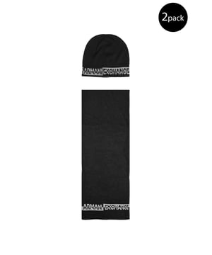 Bufanda de punto negra con materiales mixtos.
  Apto para hombres.
  Temporada: Otono/Invierno.
  Composicion: 45% acrilico 5% lana 50% poliamida.
  Lavado: lavar a mano.
  Codigo del articulo: XM000337 AF12274.