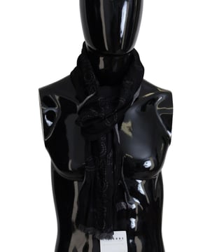 Brand: C&#8217;N&#8217;C
  Material: 100% Wool
  Color: Black Grey
  Logo details
  Made in Italy
  Size: 190 cm X 19 cm
  Gender: Men