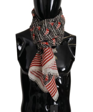 Marca: Dolce & Gabbana.
  Condicion: A estrenar con etiquetas.
  Material: 100% lino.
  Color: Negro.
  Rojo con estampado de rayas.
  Hecho en Italia.
  Tamano: 180 cm x 65 cm.
  Genero: Hombres.