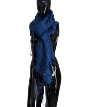 Brand: C&#8217;N&#8217;C COSTUME NATIONAL
  Condition: Brand new with tags
  Material: 100% Linen
  Color: Blue checkered
  Logo details
  Made in Italy
  Size: 175cm x 120cm