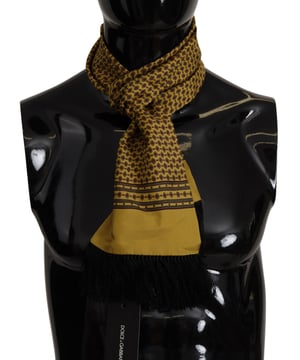 Marca: Dolce & Gabbana.
  Condicion: A estrenar con etiquetas.
  Material: 100% seda.
  Color: Amarillo.
  Detalles del logotipo.
  Hecho en Italia.
  Tamano: 140cm x 15cm.