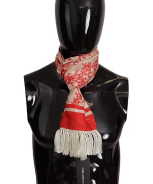Panuelo de seda para hombre de Dolce & Gabbana con estampado de logotipo.
  Nuevo con etiquetas 100% autentico.
  Material: 100% seda.
  Color: Coral Rojo Estampado.
  Detalles del logotipo.
  Fabricado en Italia.
  TAMANO: 140 cm X 14 cm.