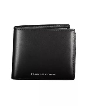 Produkt: Schwarzes Lederportemonnaie.
  Marke: Tommy Hilfiger.
  Material: 100% Leder.
  Farbe: Schwarz.
  Eigenschaften: Zwei Facher praktisches Geldbeutel viel Platz fur Karten.
  Ikonisches Logo mit kontrastierenden Details.
  Herkunftsland: CN.
  Geschlecht: Manner.