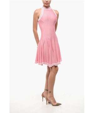 Herbst-Winter, Rosa, Ärmellos, Reißverschluss, Made in France, Ausgestellter Rock, Casual, FRENCH CHARM, P692725