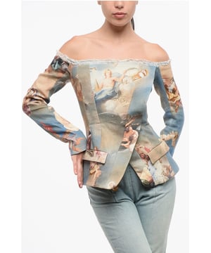 Otoño-Invierno, Multicolor, Estampado, Mangas largas, 2 bolsillos, Forrado, Hecho en Francia, Bolsillo con solapa, Cierre de cremallera, ENCANTO FRANCÉS, P692720