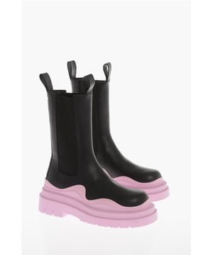 Herfst-winter, zwart, rubberen zool, robuuste zool, leer, ronde neus, elastische inzetstukken, enkele stukken, P603569, beenbreedte: 11 cm