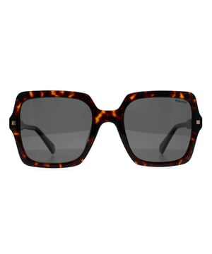 Die Polaroid PLD 4165/S/X 086 M9 havannagrau polarisierte Sonnenbrille bietet eine quadratische Silhouette im Retro-Stil, die aus leichtem Acetat gefertigt ist und zeitlosen Stil mit modernem Komfort verbindet. Ausgestattet mit polarisierten GlÃ¤sern bietet sie 100%igen UV-Schutz, reduziert Blendeffekte und verbessert die Sicht in hellen Umgebungen. Dezente Metallnieten auf der Vorderseite verleihen der Brille einen Hauch von Raffinesse und machen sie zu einem vielseitigen Accessoire fÃ¼r verschiedene AnlÃ¤sse.