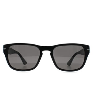 Persol Square Mens Black Dark Grey PO3341S  Sunglasses offer a bold and confident look with their robust frame and distinctive design. Combining comfort and luxury, these sunglasses are perfect for those seeking a statement accessory with lasting appeal.