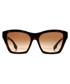 Las gafas de sol Burberry Cat Eye Womens Dark Tortoise Brown Gradient BE4391 Arden presentan una atrevida silueta de mariposa cuadrada elaborada en acetato de primera calidad que ofrece un look llamativo a la par que refinado. Equipadas con lentes que ofrecen protección UV total, equilibran la funcionalidad diaria con el atractivo atemporal de la alta costura.